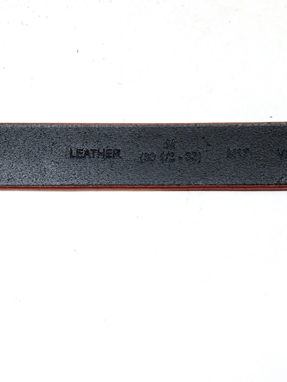 Delta Airlines Black Leather Belt with Red Edge Size M Medium 30½-33 Gold Buckle - Picture 8 of 11